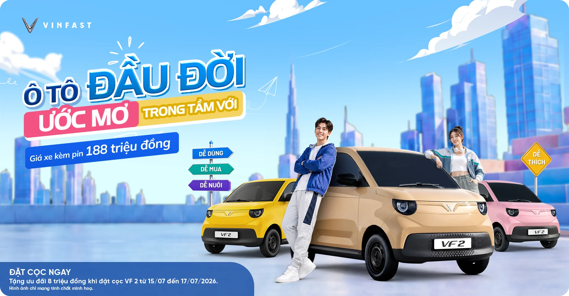 VinFast VF 2 - ảnh bìa trang đặt cọc
