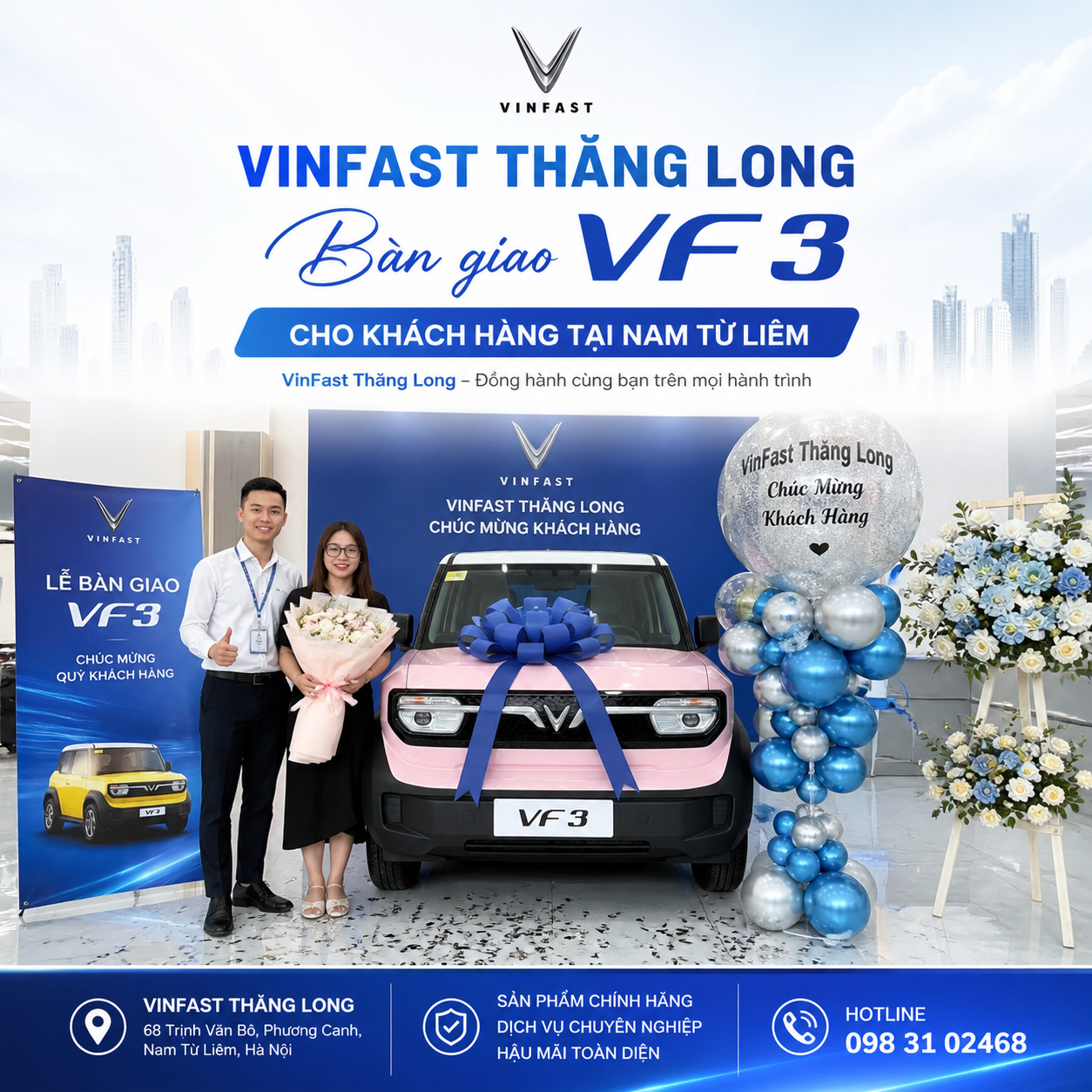 Bàn giao VinFast VF 3 tại Nam Từ Liêm | VinFast Thăng Long