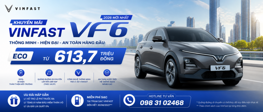 VF6 tháng 8/2026 có được giảm riêng thêm không?