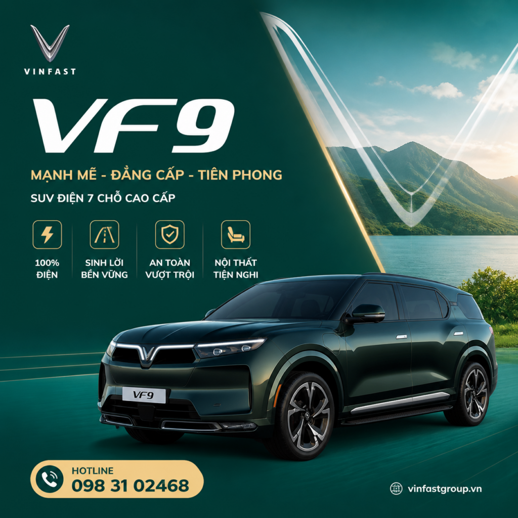 VinFast VF9 khuyến mãi 2026: Eco từ 1,2806 tỷ, ưu đãi gì?