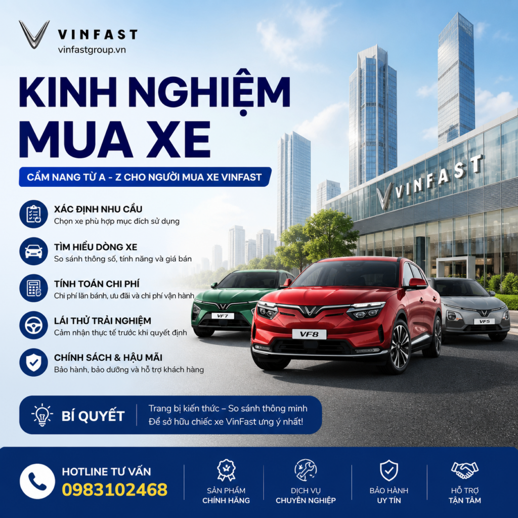 Kinh nghiệm mua xe VinFast 2026: 20 điều cần biết trước khi đặt cọc
