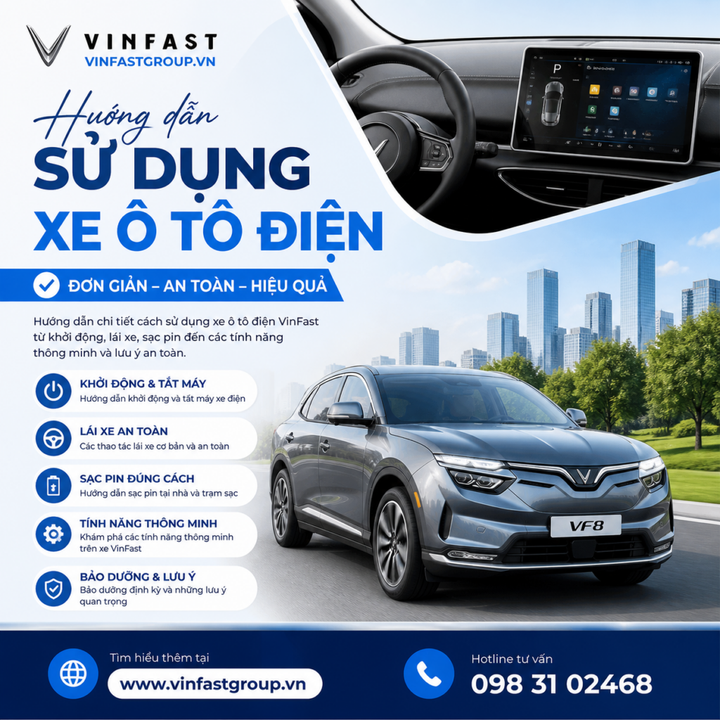 Hướng dẫn sử dụng xe VinFast từ A–Z cho người mới