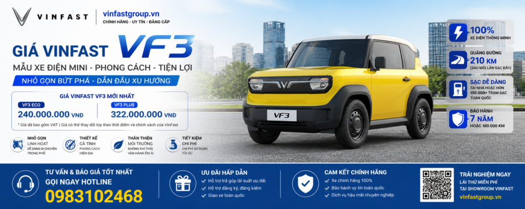 Bảng giá VinFast VF 3 mới nhất 2026
