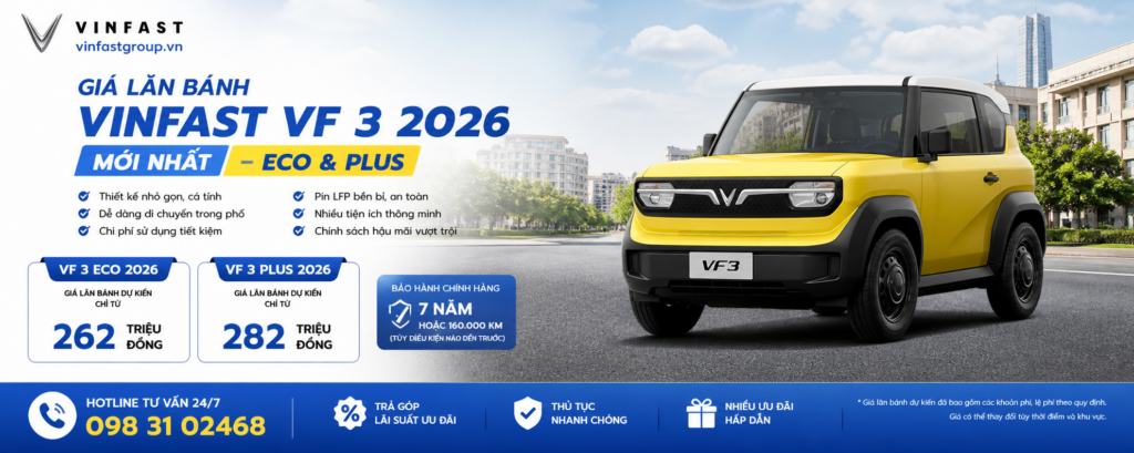 VF 3 màu nâng cao có ảnh hưởng đến giá lăn bánh không?