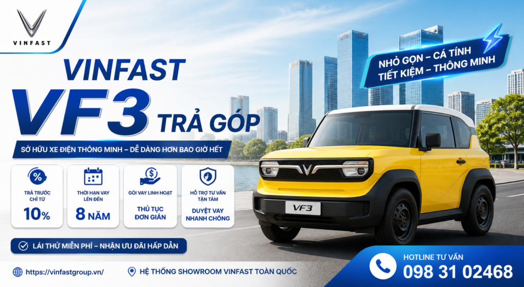 Quy trình mua VinFast VF3 trả góp
