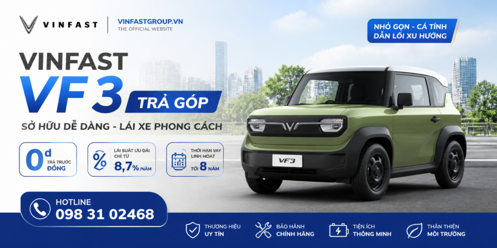 Nếu tính theo giá VF3 đang ưu đãi thì trả trước bao nhiêu?