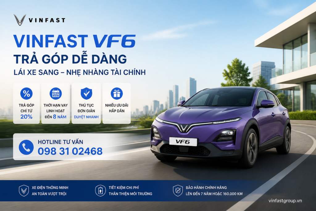 Bảng trả trước VinFast VF6 Eco theo giá niêm yết