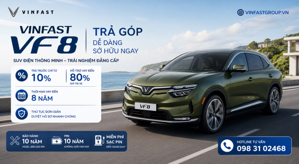 Nếu vay 100% VF8 Eco cần chuẩn bị bao nhiêu tiền?