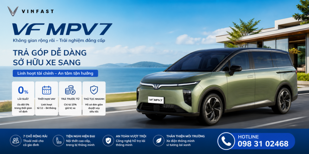 VinFast VF MPV7 trả góp cần trả trước bao nhiêu?