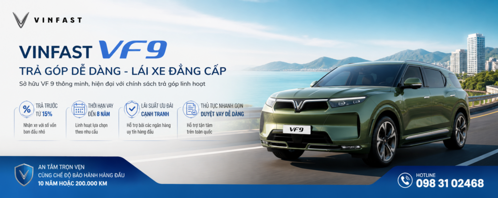VinFast VF9 trả góp cần trả trước bao nhiêu?