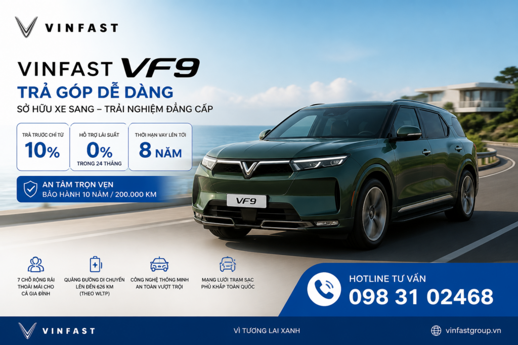 Đăng ký tư vấn VinFast VF9 trả góp tại Hà Nội
